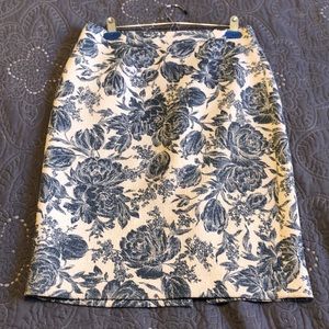 Floral pencil skirt